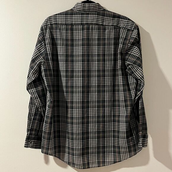 Black & Multicolored Lightweight Plaid LS Button Up Mens L 16-16.5 - Picture 5 of 7